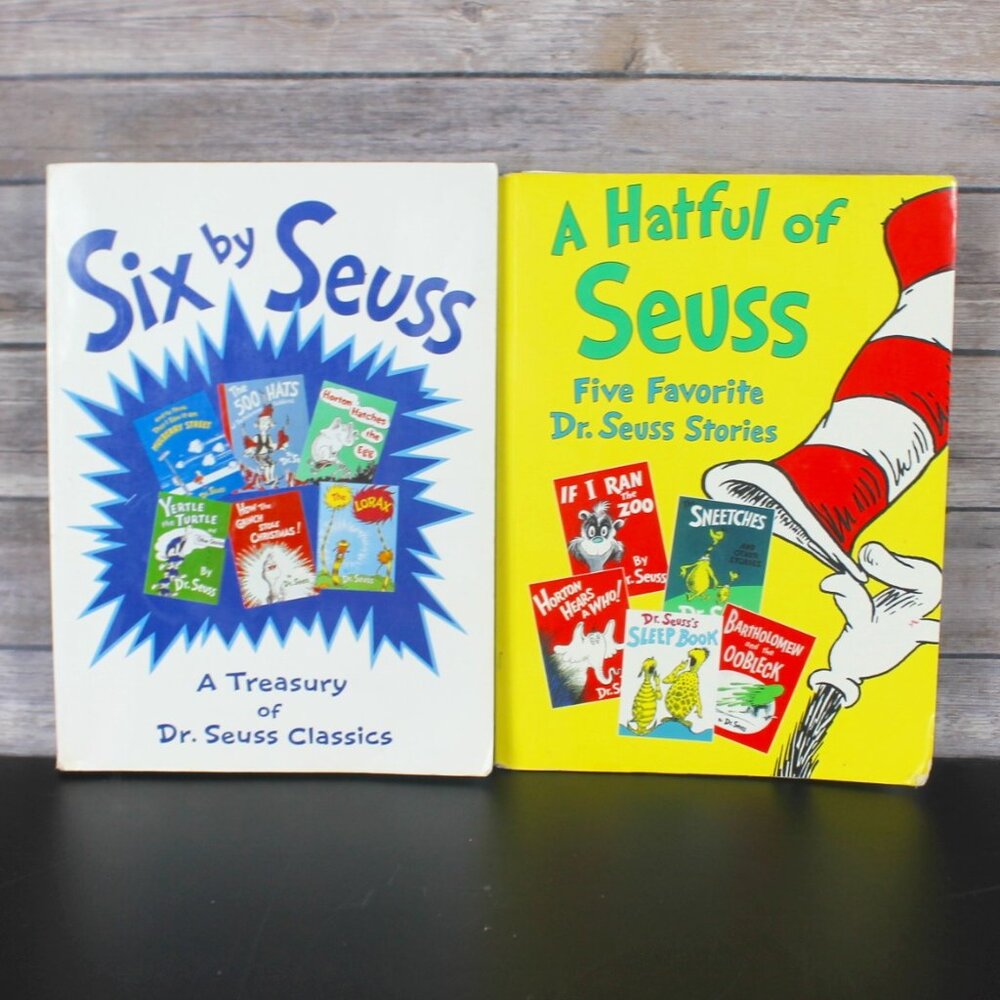Six By Seuss, a Treasury of Dr. Seuss Classics & A Hatful Of Seuss - 2 PB Books